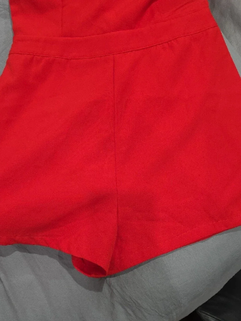 TCEC‎ Red Orange Ruffle SleeveRomper